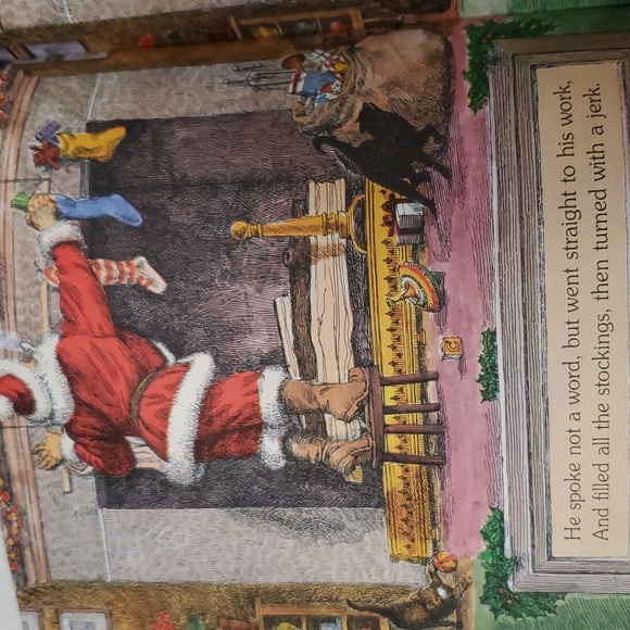 VTG "The Night Before Christmas" Book Children's Santa Story Clement C. Moore - Picture 11 of 17